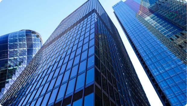 Image of two high rise city buildings.